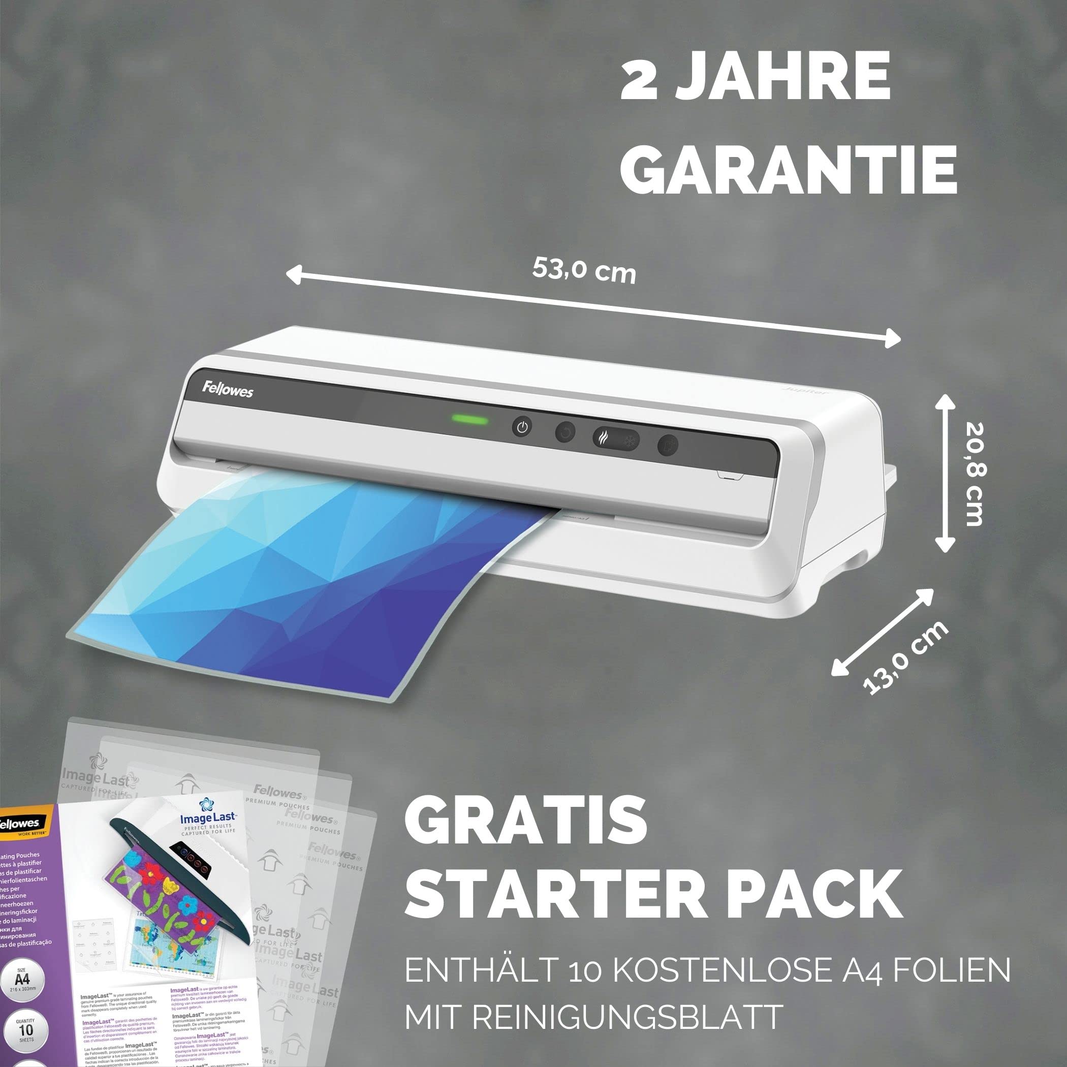 fellowes-jupiter-a3-laminierger-t-250-mic-6-walzen-starterset image 7