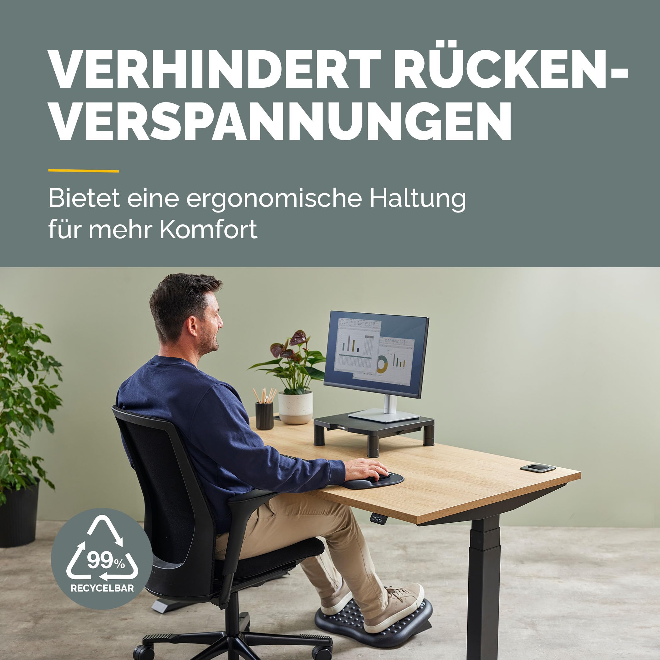 fellowes-everyday-fu-st-tze-standard-schwarz-kippbar image 2