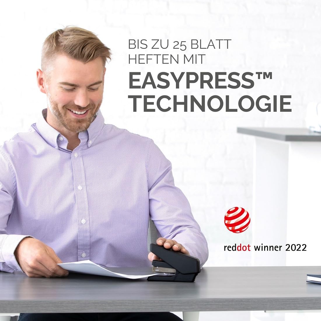 fellowes-lx840-easy-press-tacker-schwarz-25-blatt-halbstreifen image 2