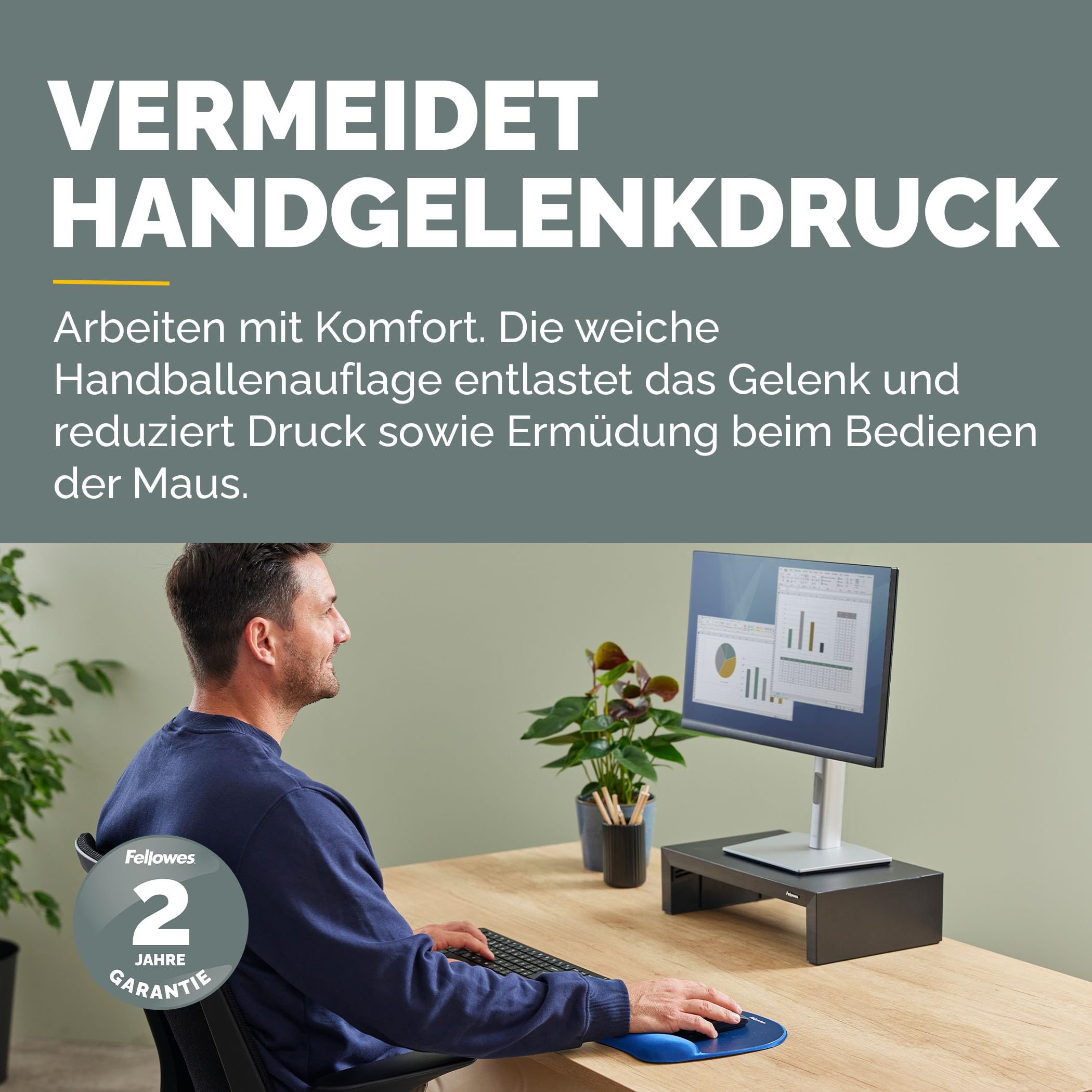 fellowes-everyday-mauspad-gel-handgelenk-blau-ergonomisch image 2