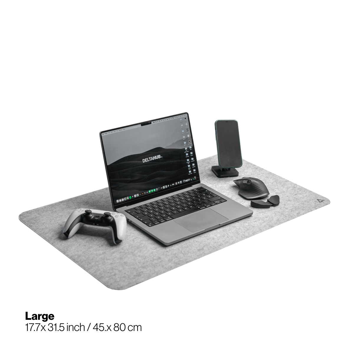 deltahub-minimalistic-desk-mat-filzmatte-small-dunkelgrau-gem-tlich image 3