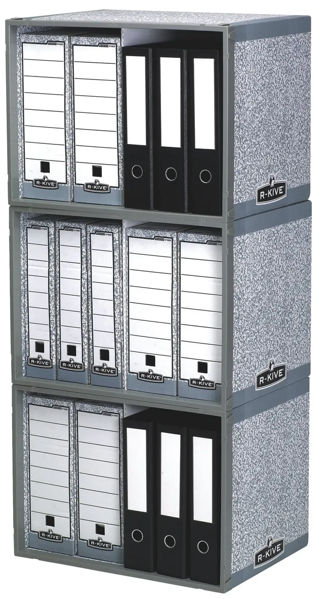 bankers-box-system-ordnerarchiv-stapelbar-grau-5-st-ck image 1