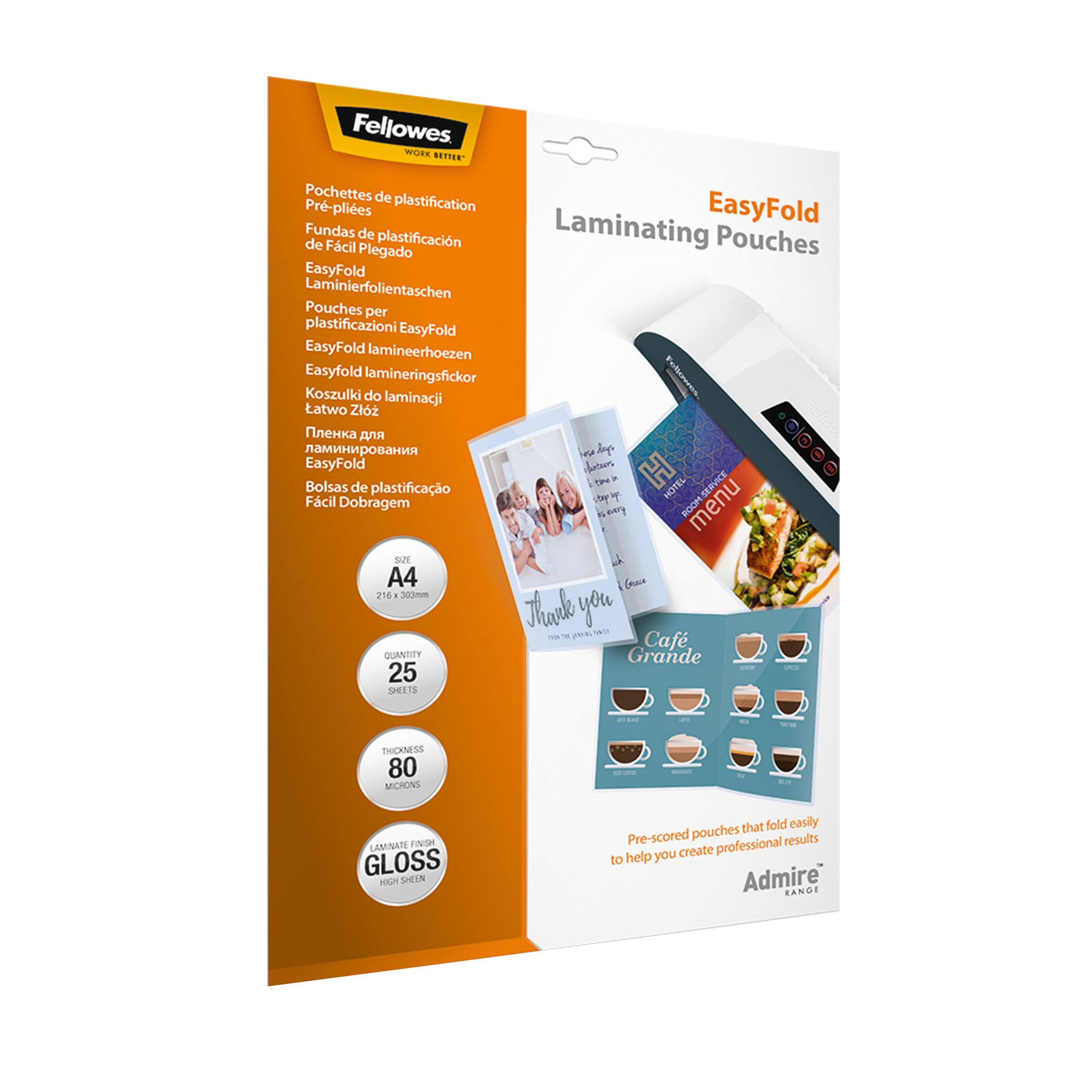 fellowes-imagelast-easyfold-laminierfolien-a4-80-mic-25-stk image 1