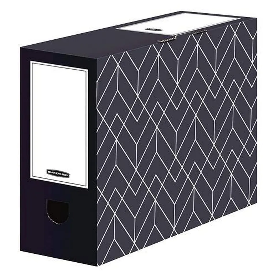 bankers-box-d-cor-archivschachtel-a4-100-mm-mitternachtsblau-5-st-ck image 1