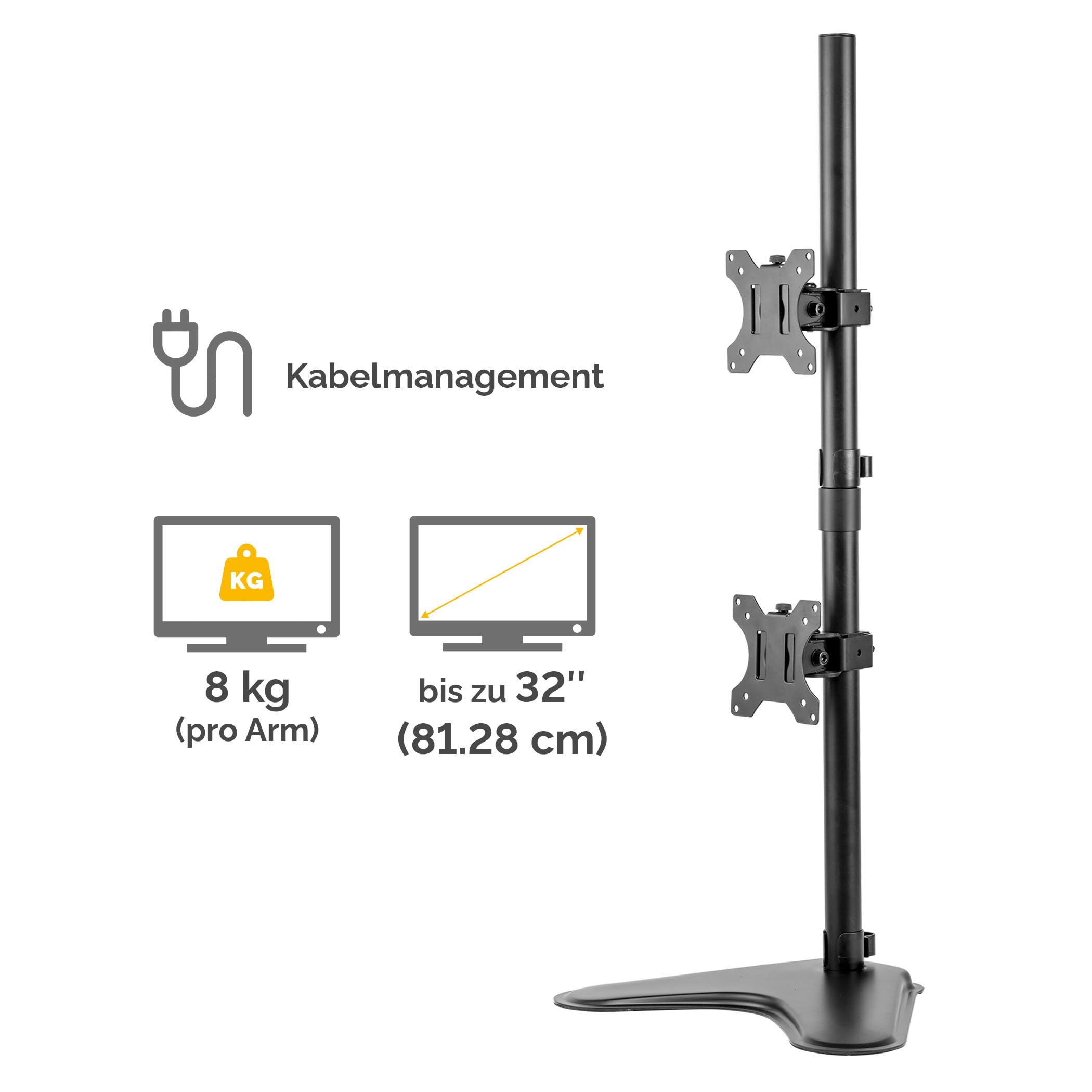fellowes-seasa-monitorarm-f-r-2-monitore-vertikal-schwarz-32-zoll image 3