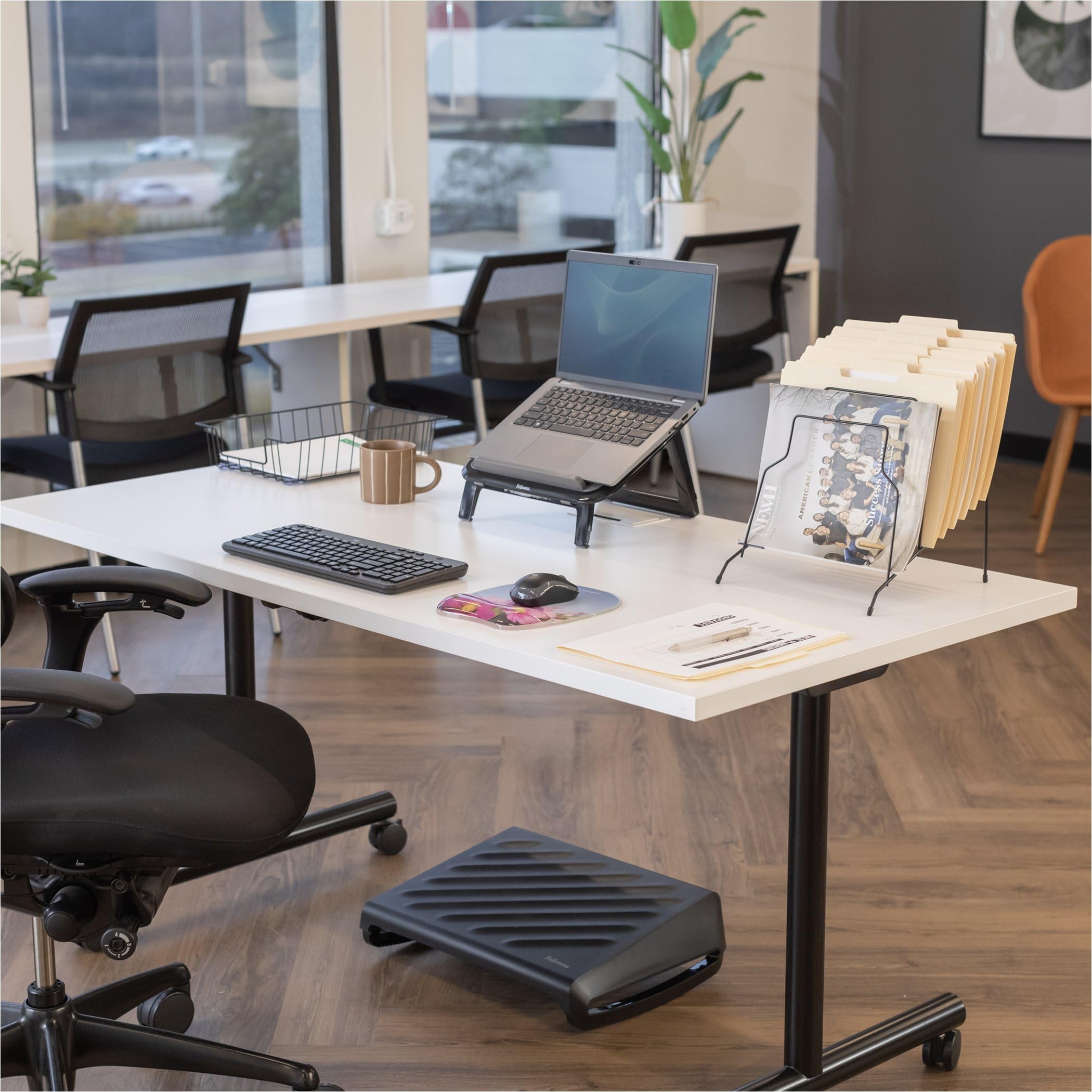 fellowes-60112-workstation-briefablage-draht-schwarz-frontlader image 2