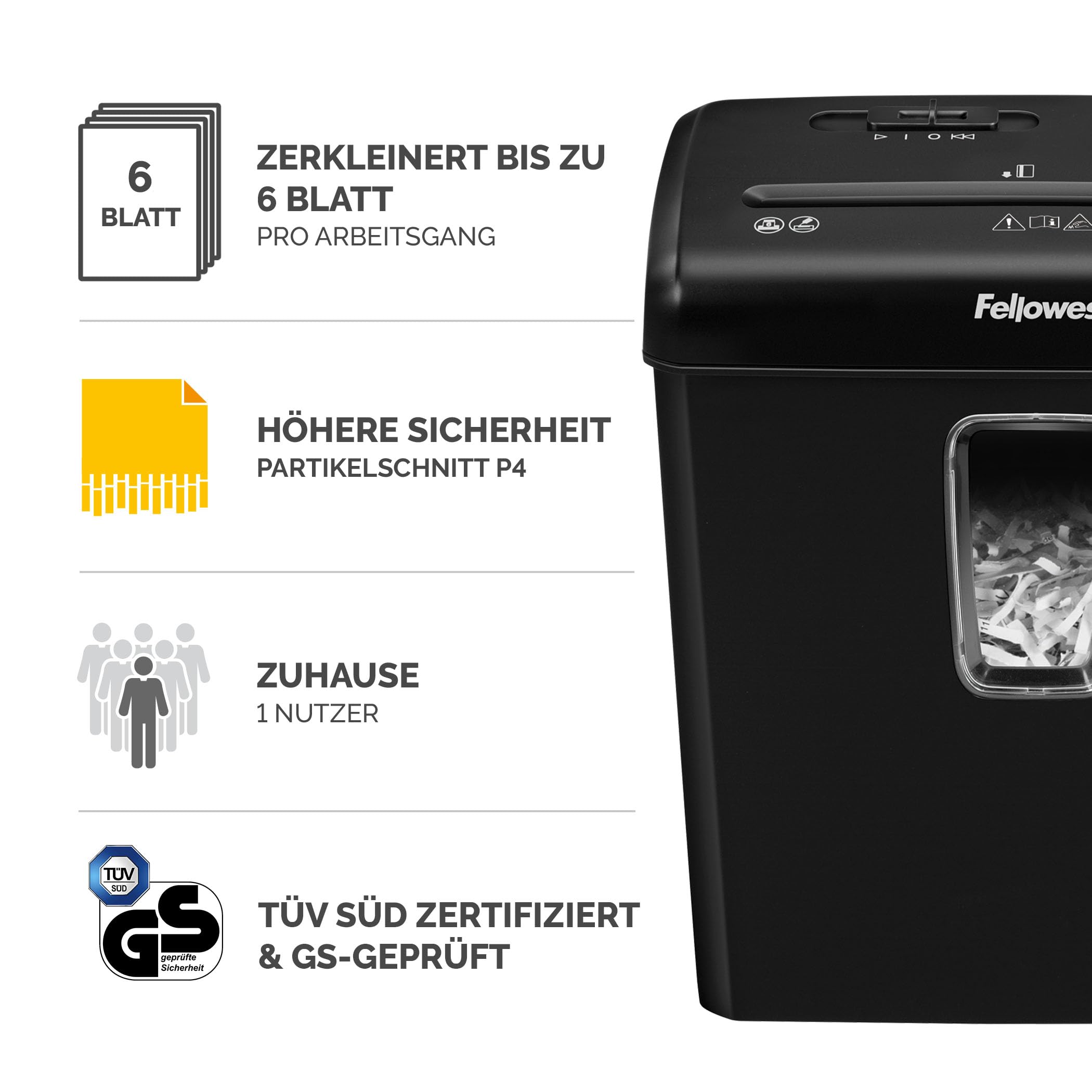 fellowes-powershred-fs-6c-aktenvernichter-kreuzschnitt-p4-6-blatt image 2