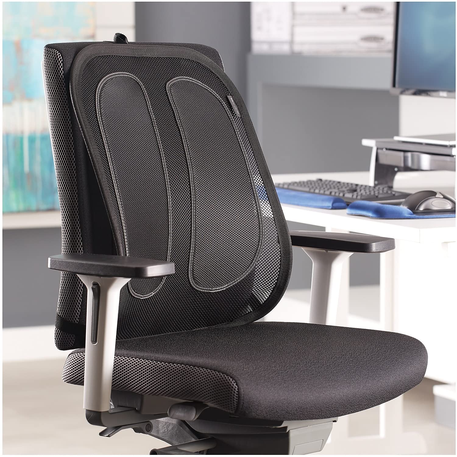 fellowes-office-suites-r-ckenst-tze-netz-schwarz-b-rostuhl-ergonomisch image 2