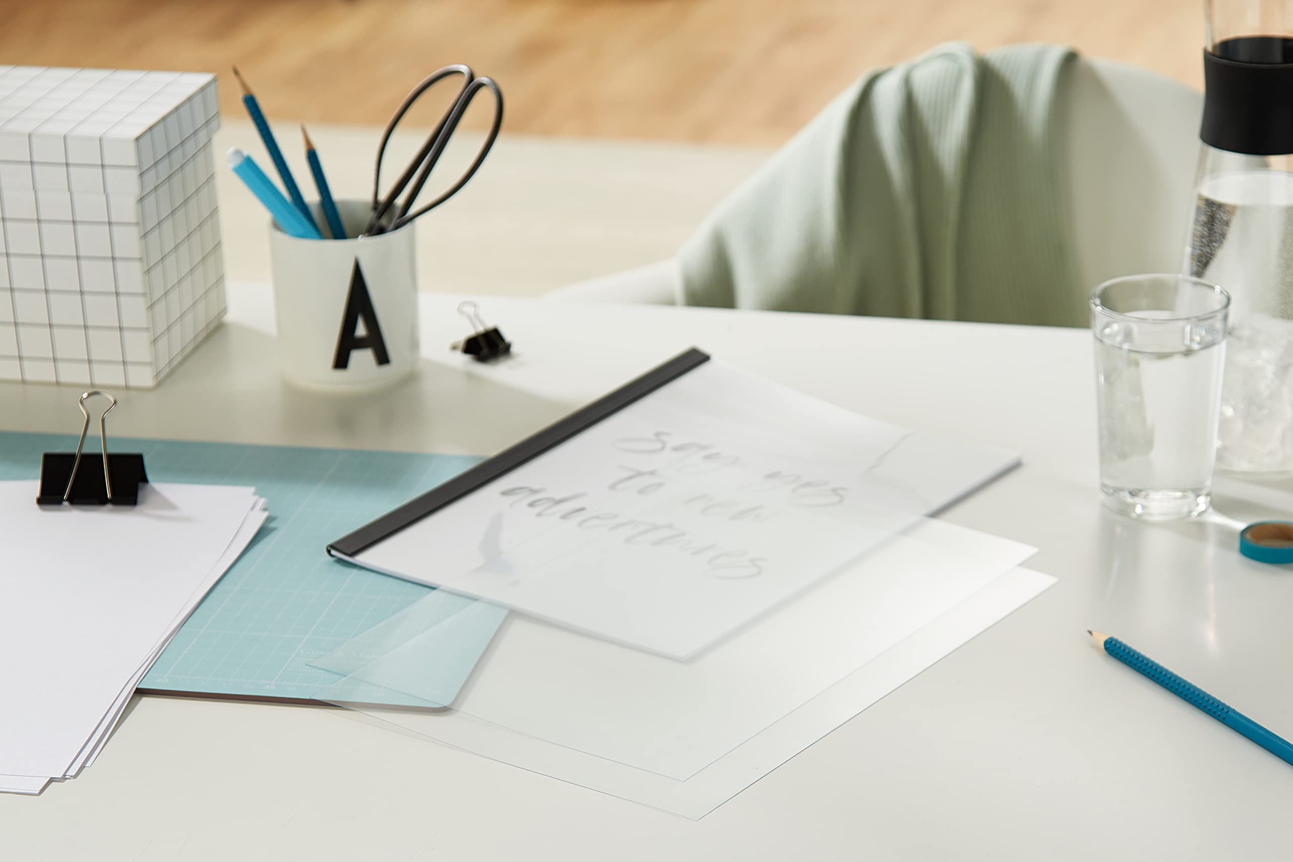 fellowes-galaxy-pvc-deckbl-tter-a4-100-st-ck-transparent-240-mikron image 3