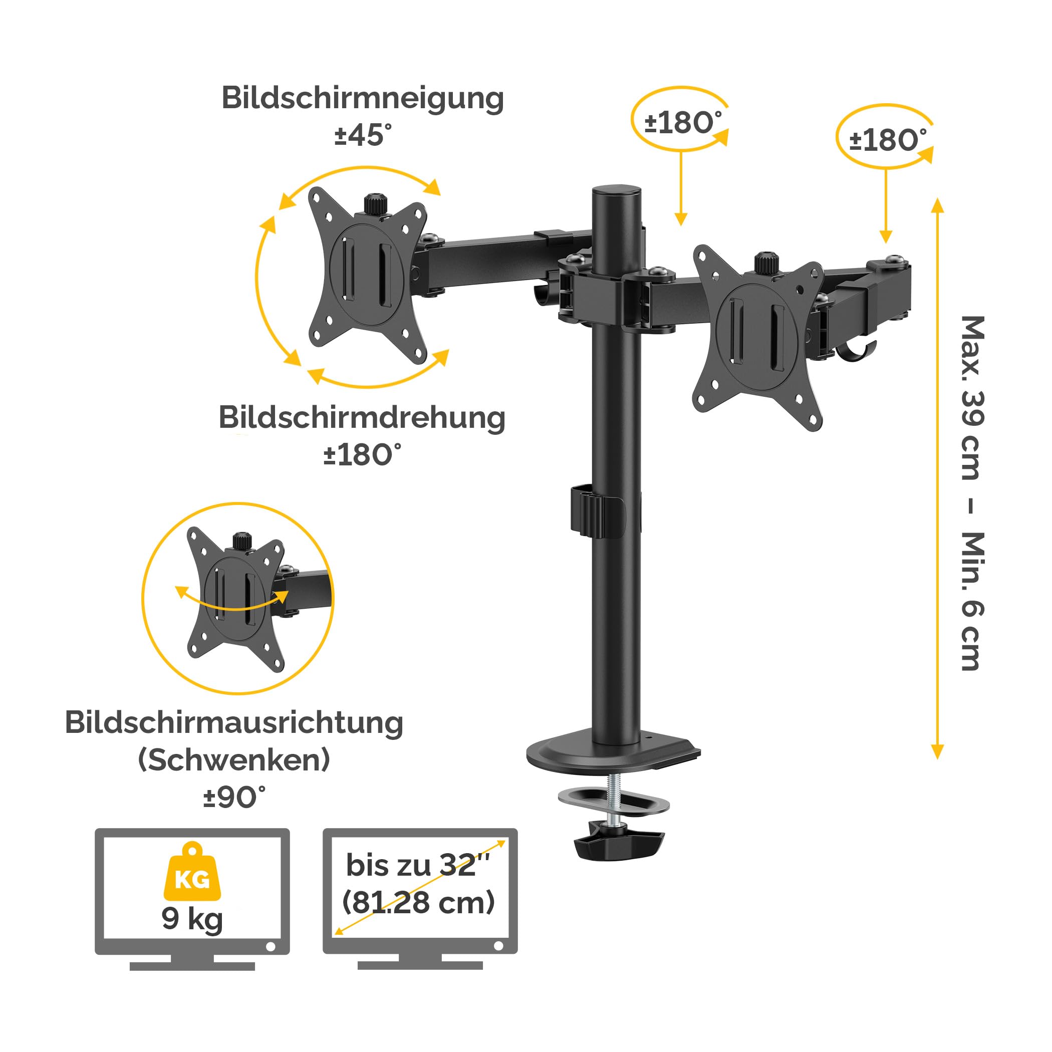 fellowes-everyday-doppel-monitorarm-32-zoll-vesa-halterung image 3