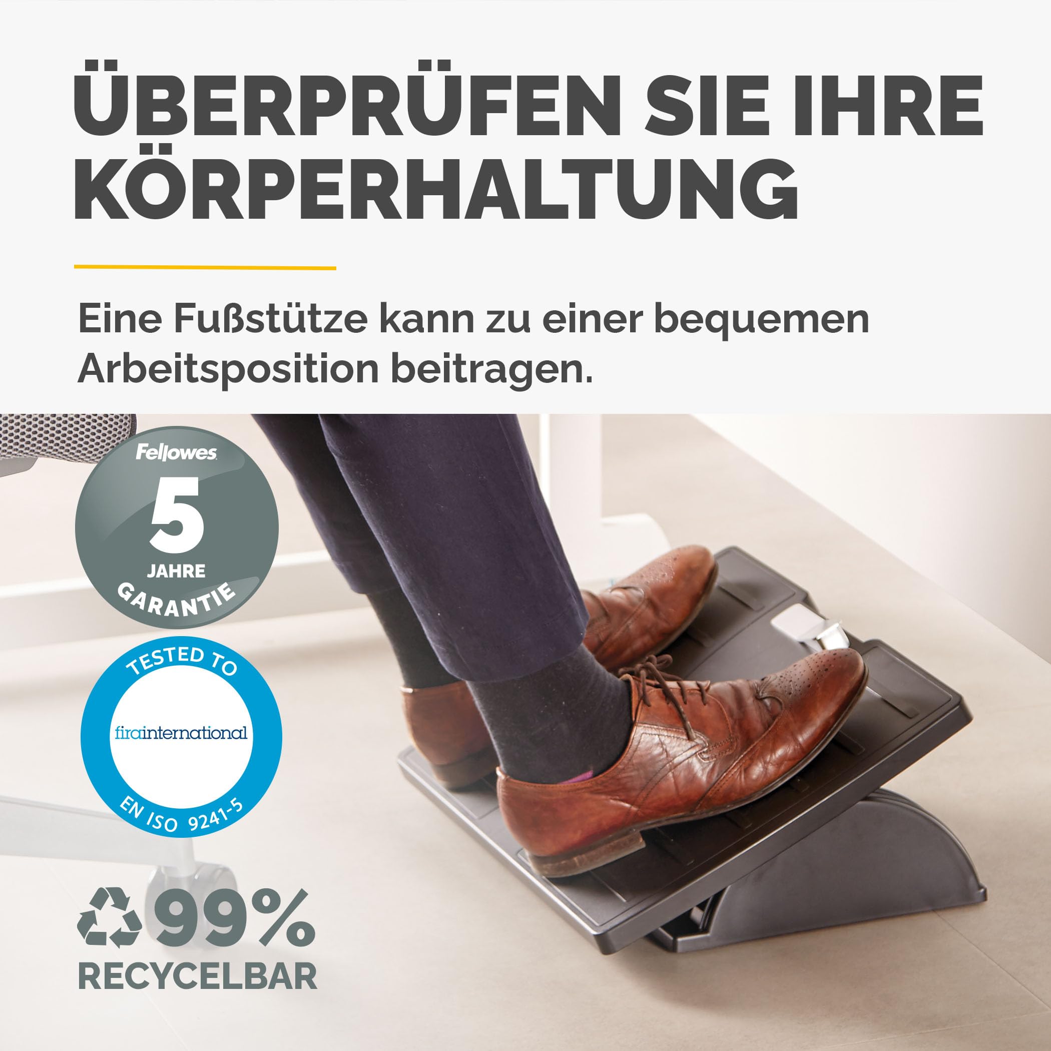 fellowes-office-suites-fu-st-tze-schwarz-verstellbar-microban-ergonomisch image 2