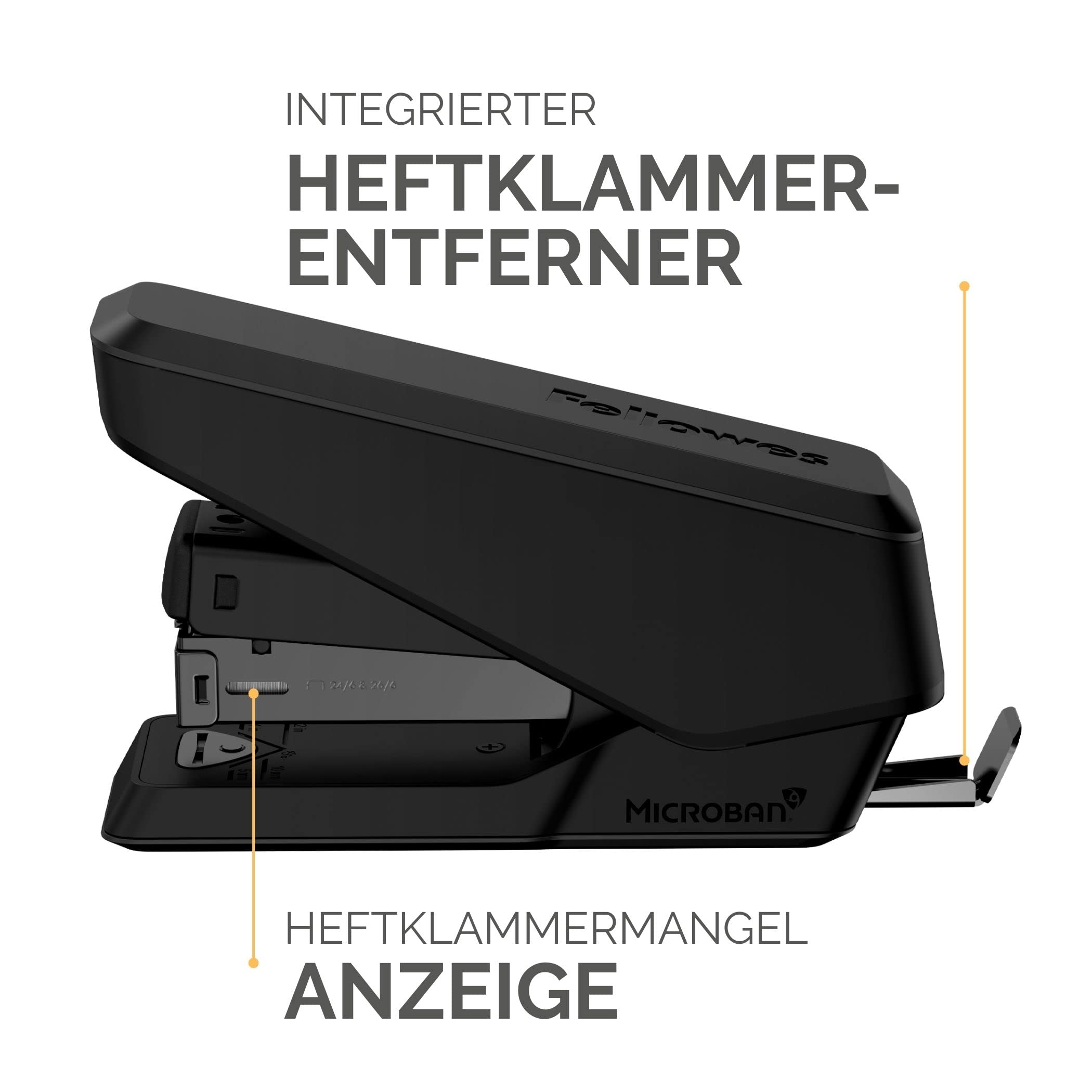 fellowes-lx840-easy-press-tacker-schwarz-25-blatt-halbstreifen image 5