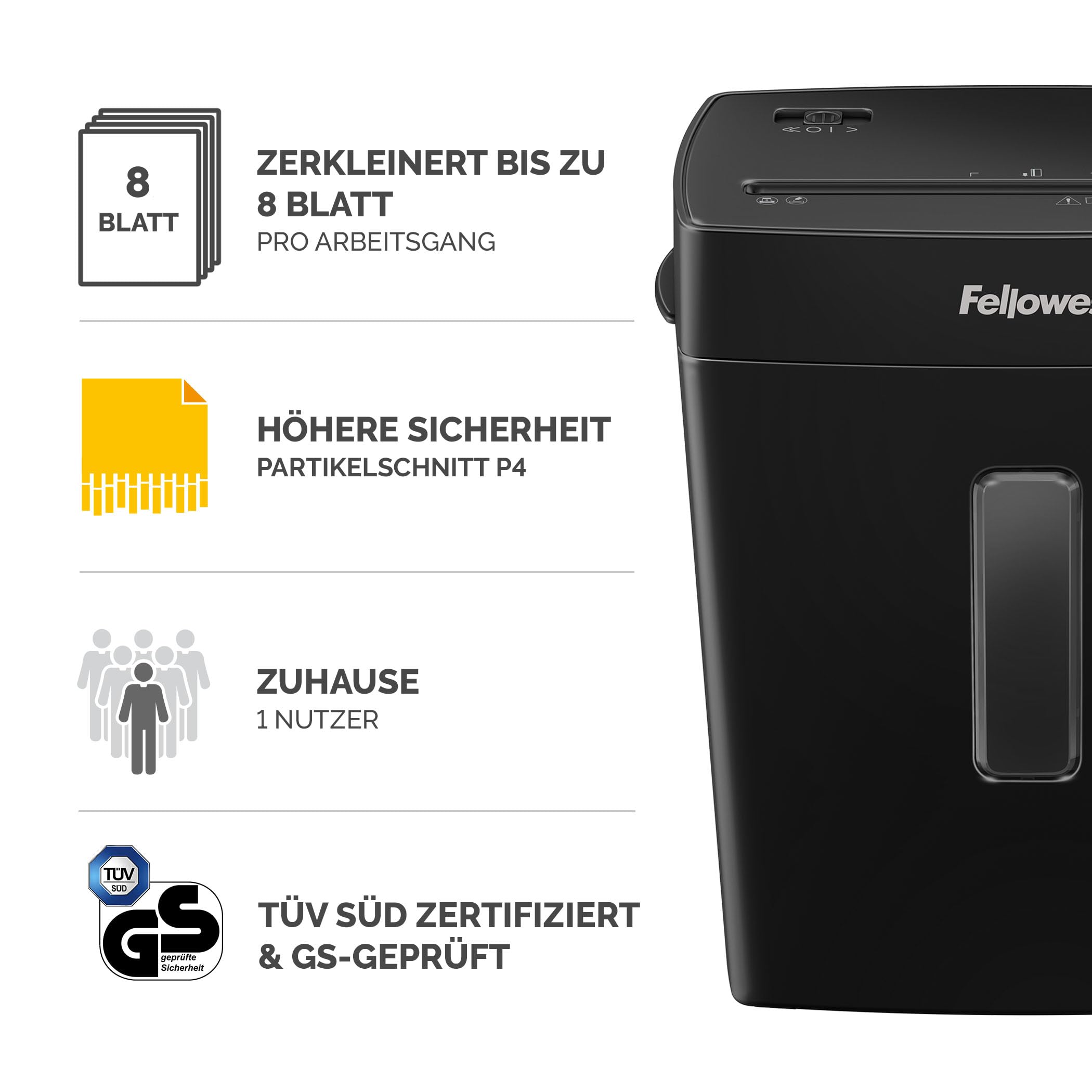 fellowes-powershred-fs-8c-aktenvernichter-kreuzschnitt-p4-8-blatt image 2
