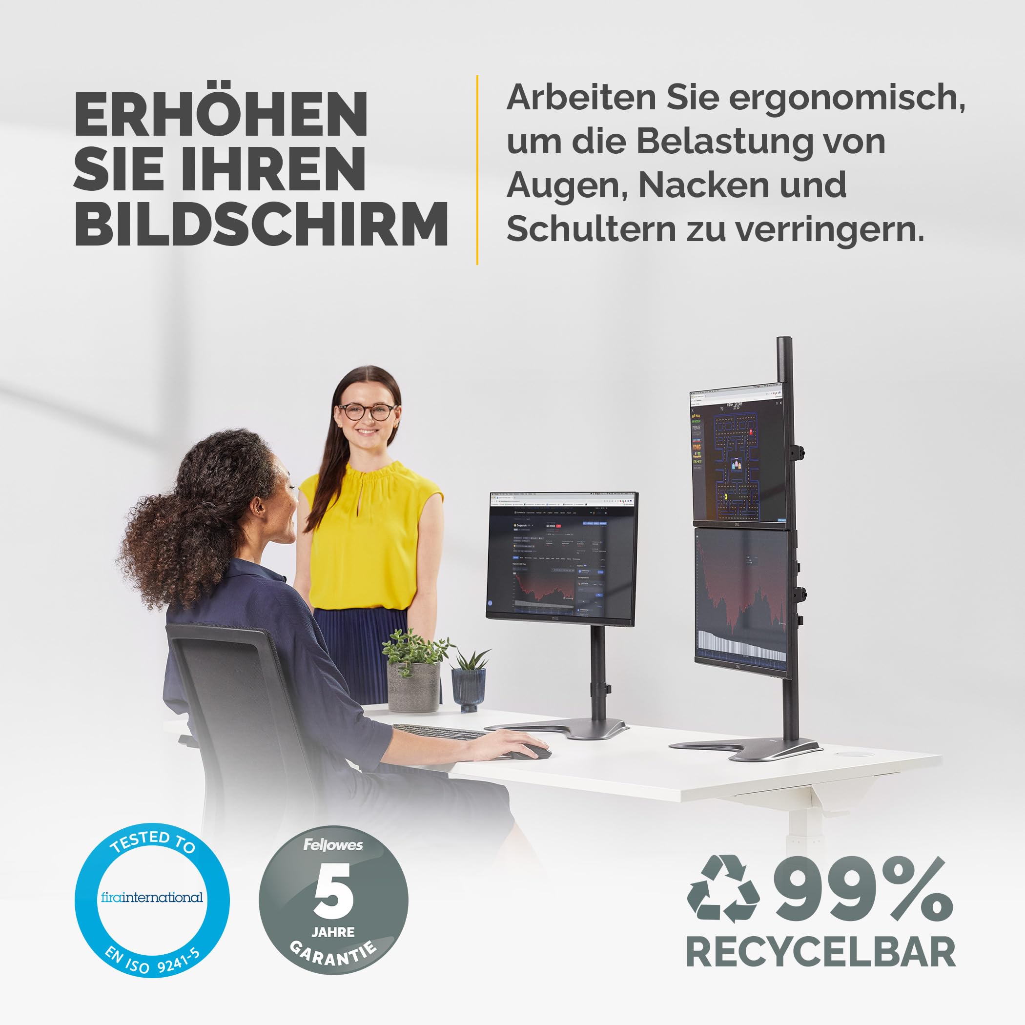 fellowes-seasa-monitorarm-f-r-2-monitore-vertikal-schwarz-32-zoll image 2