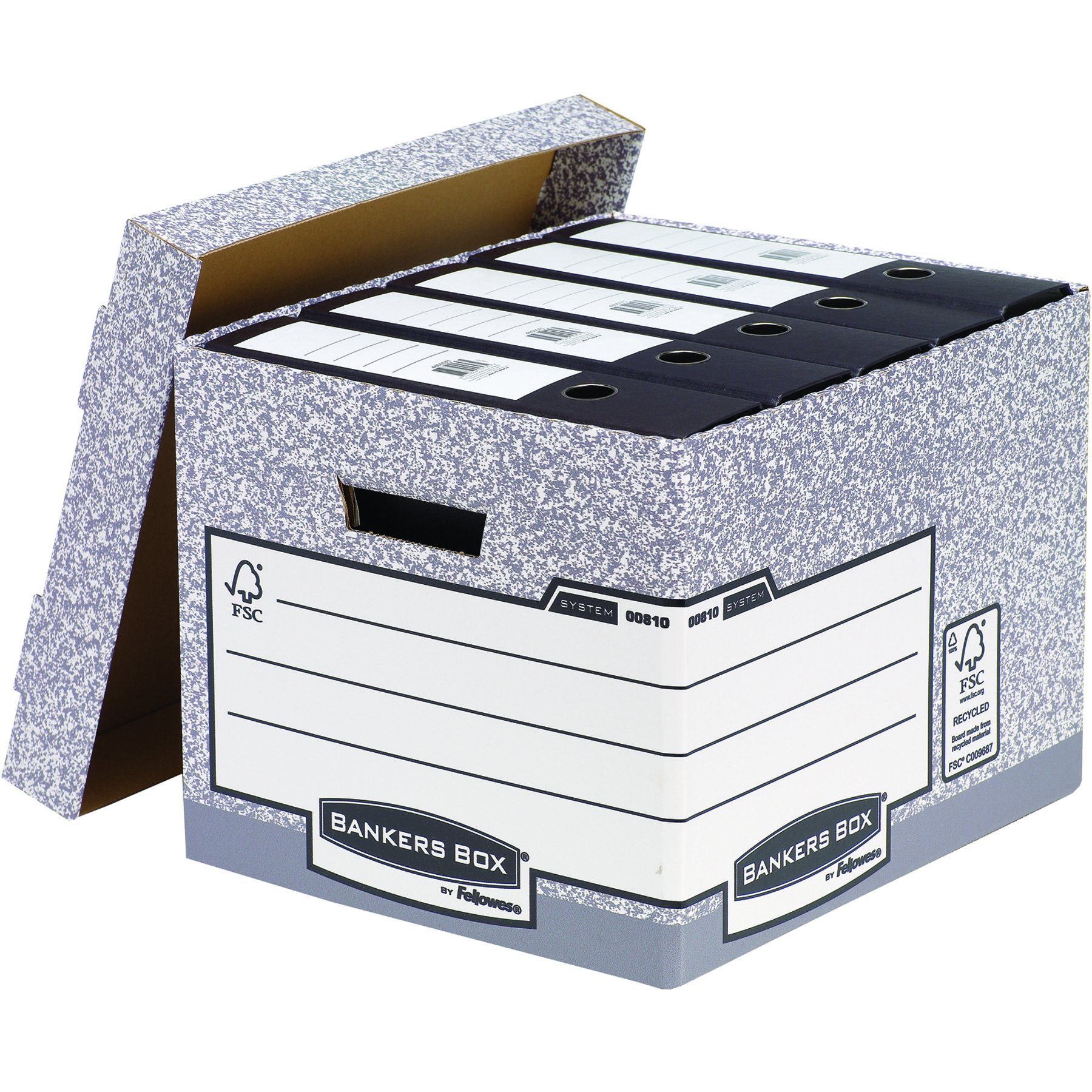 bankers-box-system-archivbox-grau-10-st-ck-mit-deckel image 2