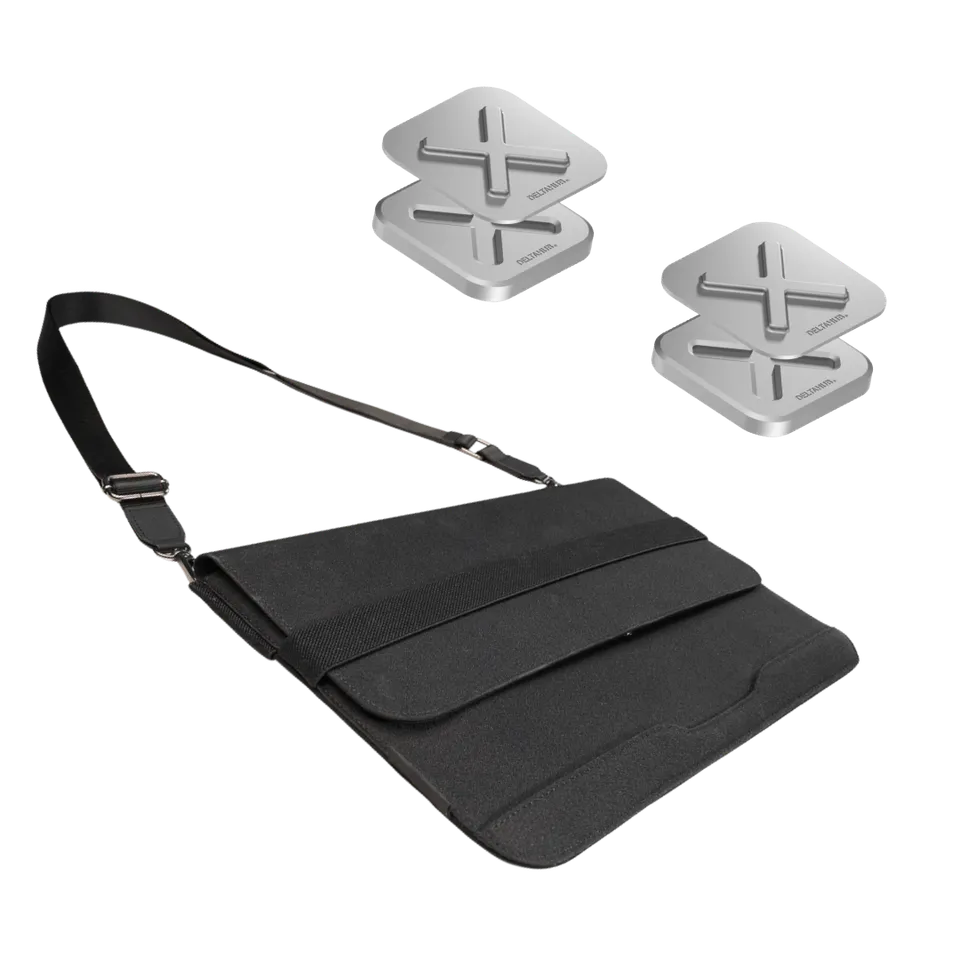 deltahub-formo-holdx-bundle-laptoptasche-13-zoll-silber-magnetisch image 1