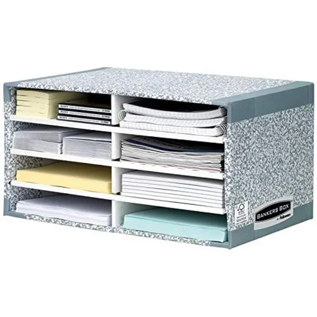 bankers-box-system-0875006-schreibtischmanager-grau-wei-8-f-cher image 1