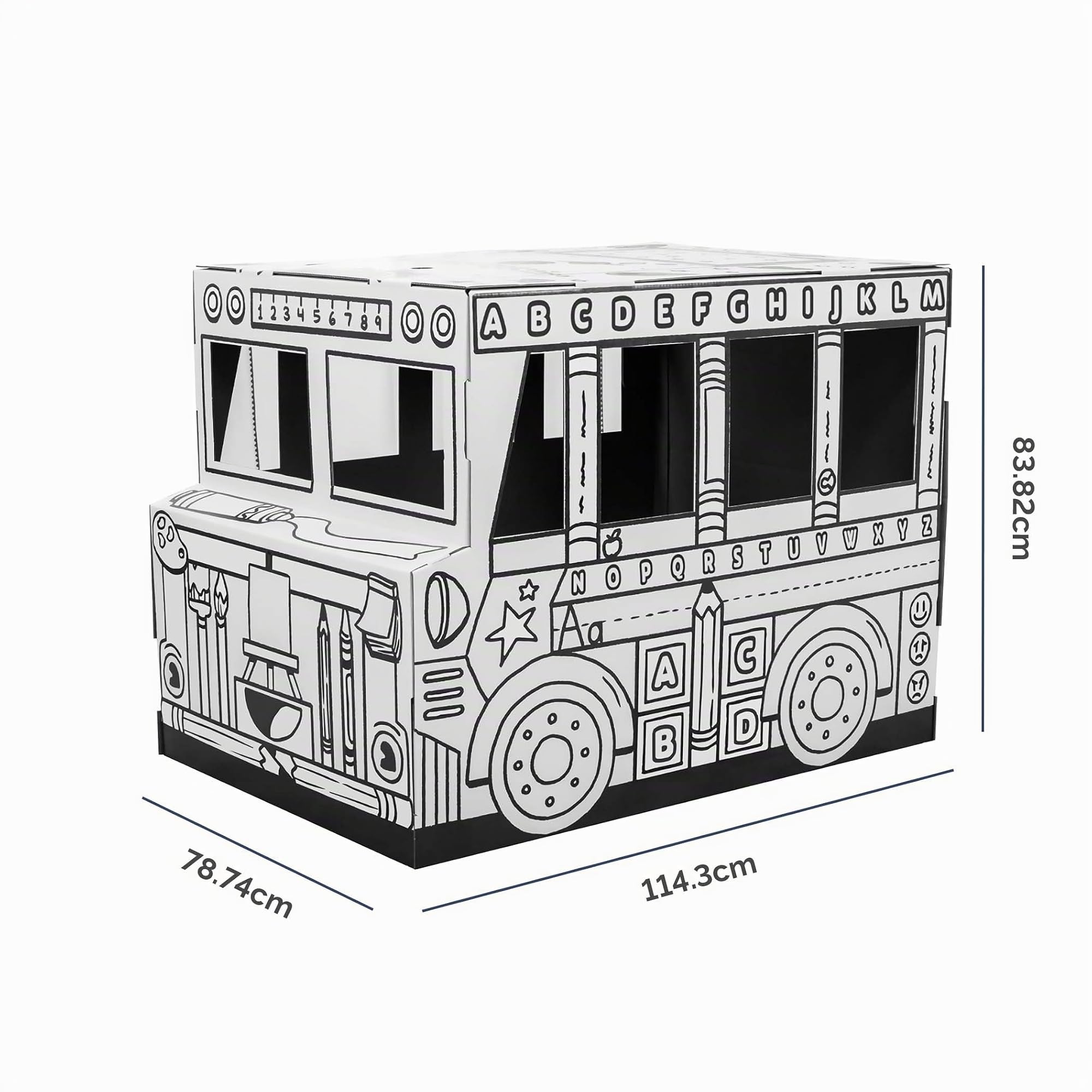 bankers-box-colour-in-spielhaus-pappe-schulbus-ausmalen image 2