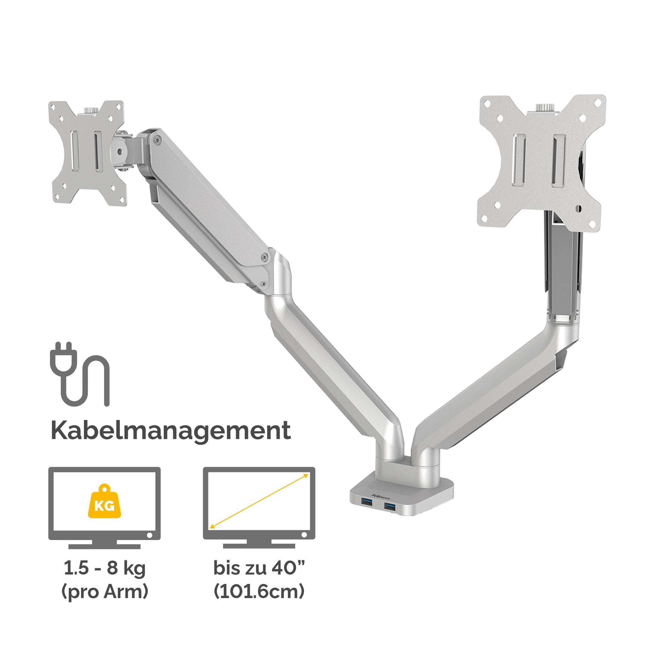 fellowes-platinum-monitorarm-2-monitore-silber-32-zoll image 3