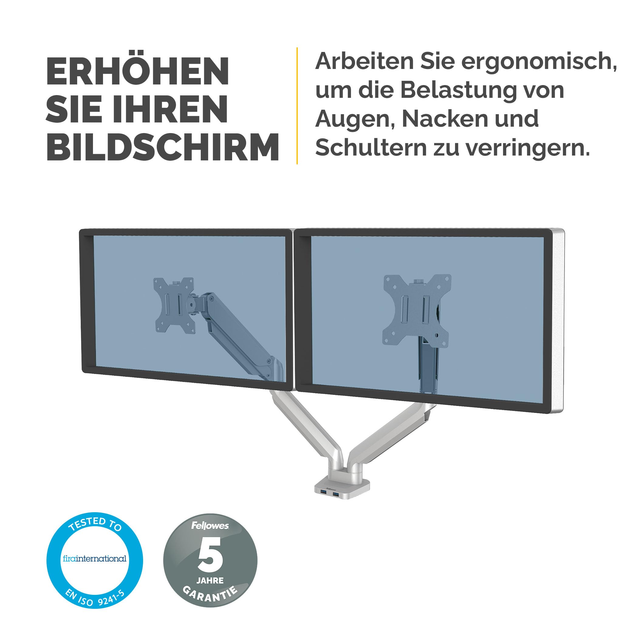 fellowes-platinum-monitorarm-2-monitore-silber-32-zoll image 2