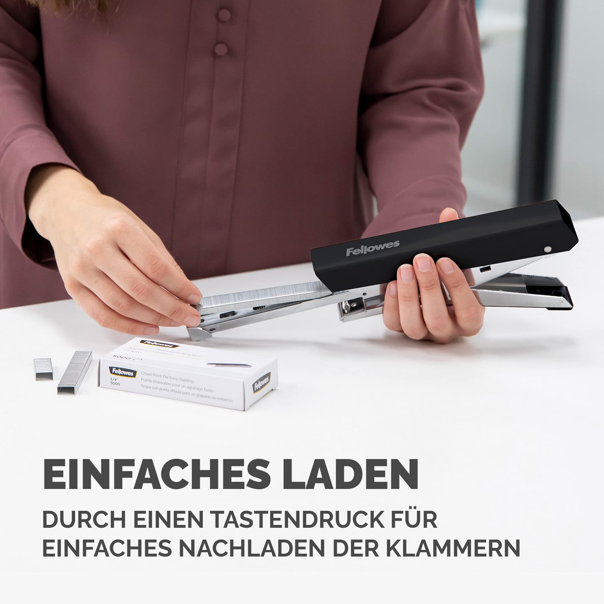 fellowes-lx890-heftzange-metall-schwarz-40-blatt-easypress image 7