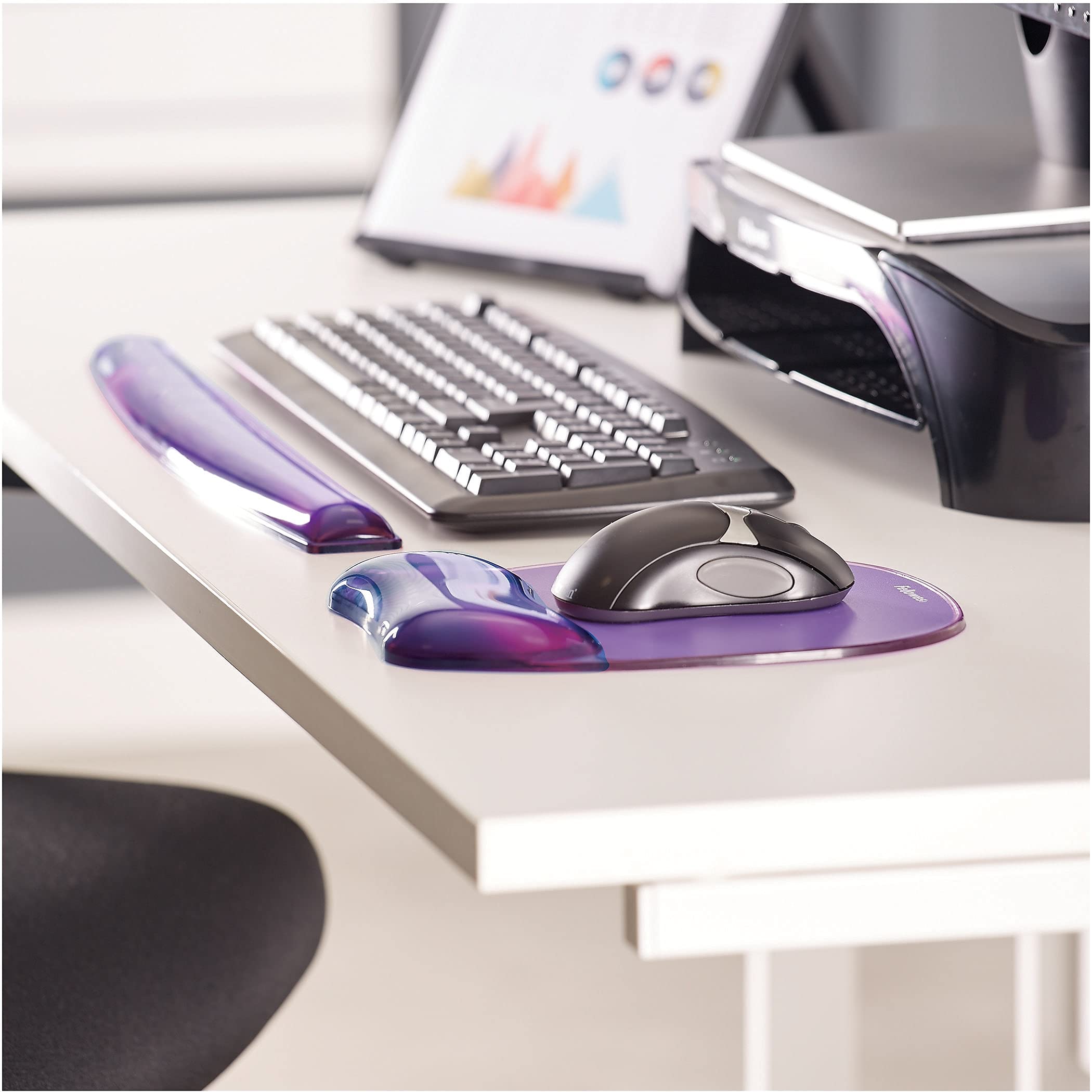 fellowes-crystals-handgelenkauflage-gel-violett-tastatur image 3