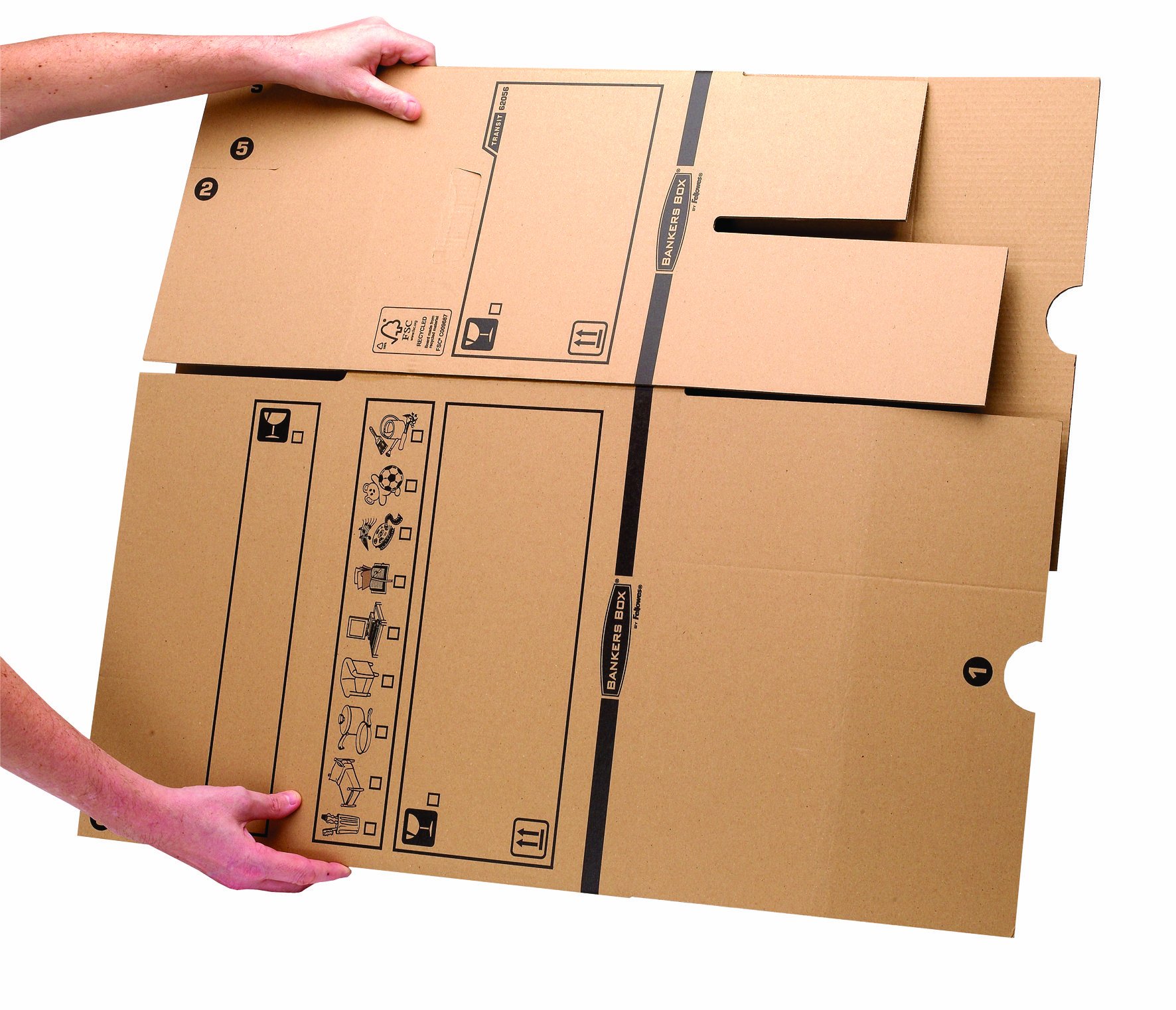 bankers-box-smoothmove-umzugskarton-104l-braun-5er-pack image 3