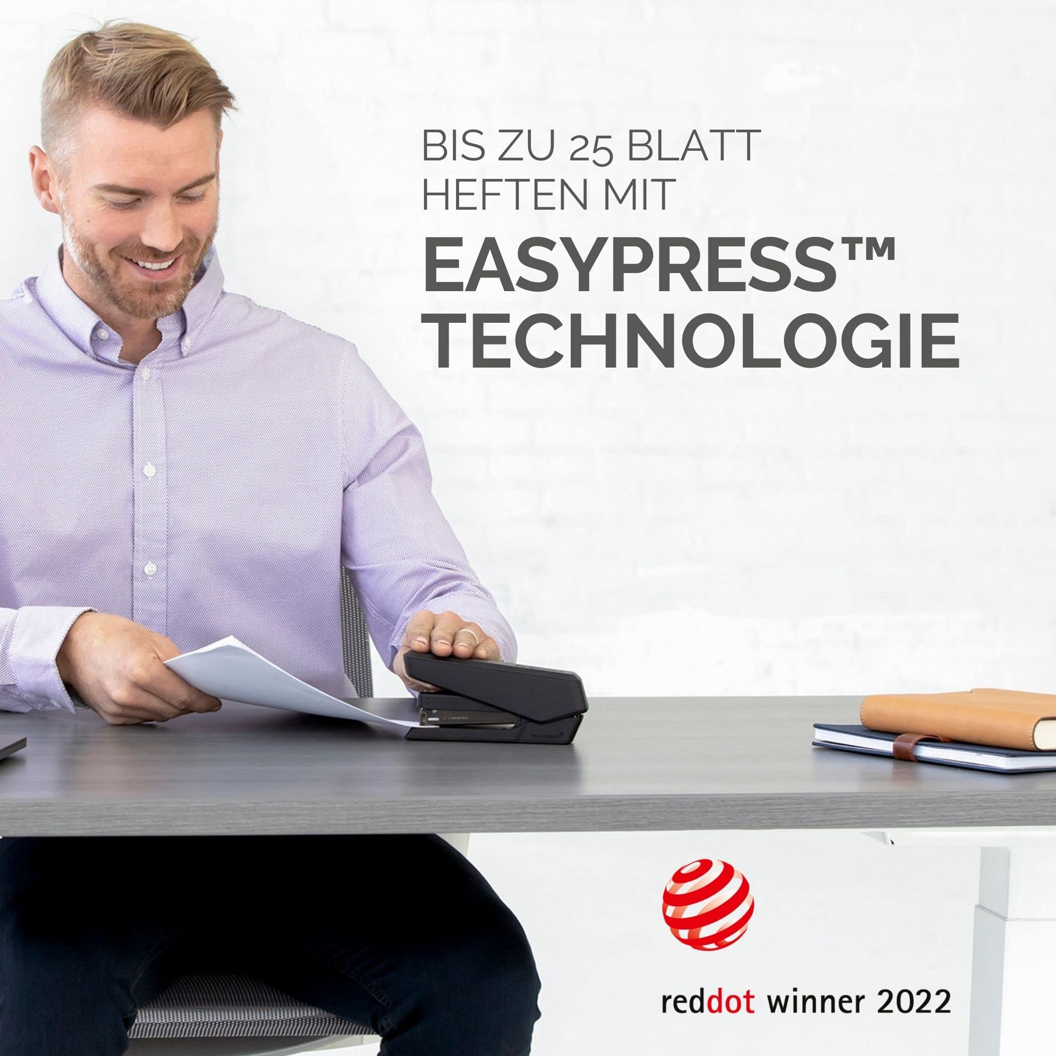 fellowes-lx850-easy-press-tacker-schwarz-25-blatt-vollstreifen image 2