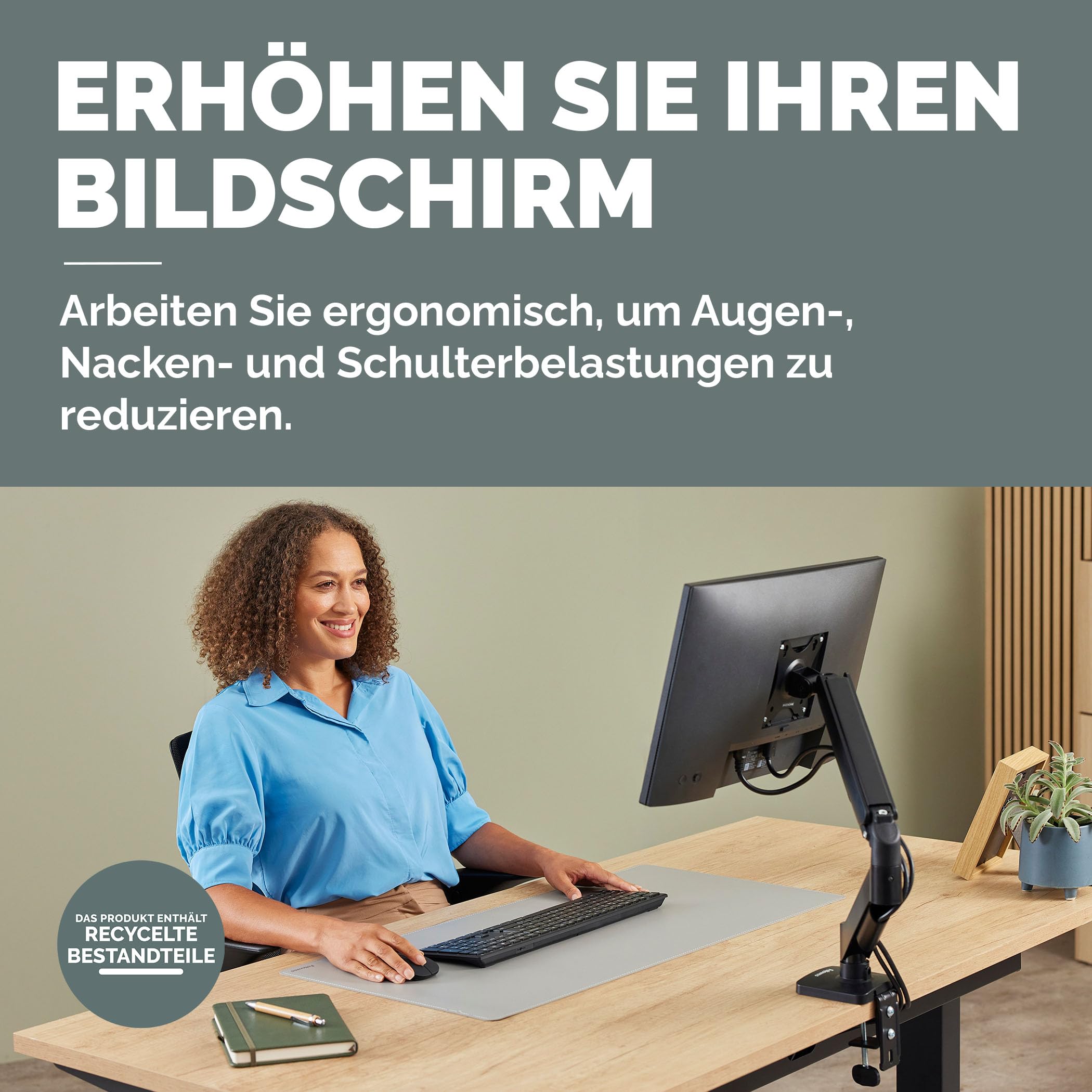 fellowes-everyday-plus-monitorarm-32-zoll-gasfeder-vesa image 2