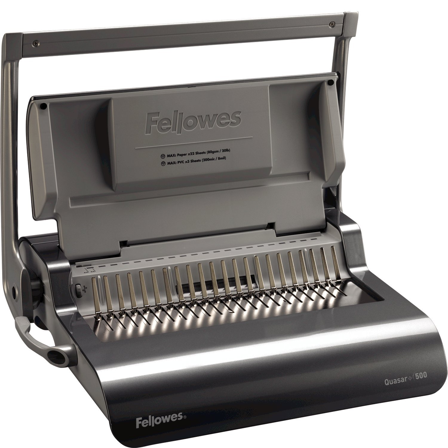 fellowes-quasar-500-plastikbindeger-t-22-blatt-anthrazit image 3