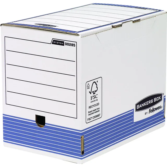 bankers-box-system-archivschachtel-a4-200mm-wei-blau-10er-fsc image 1