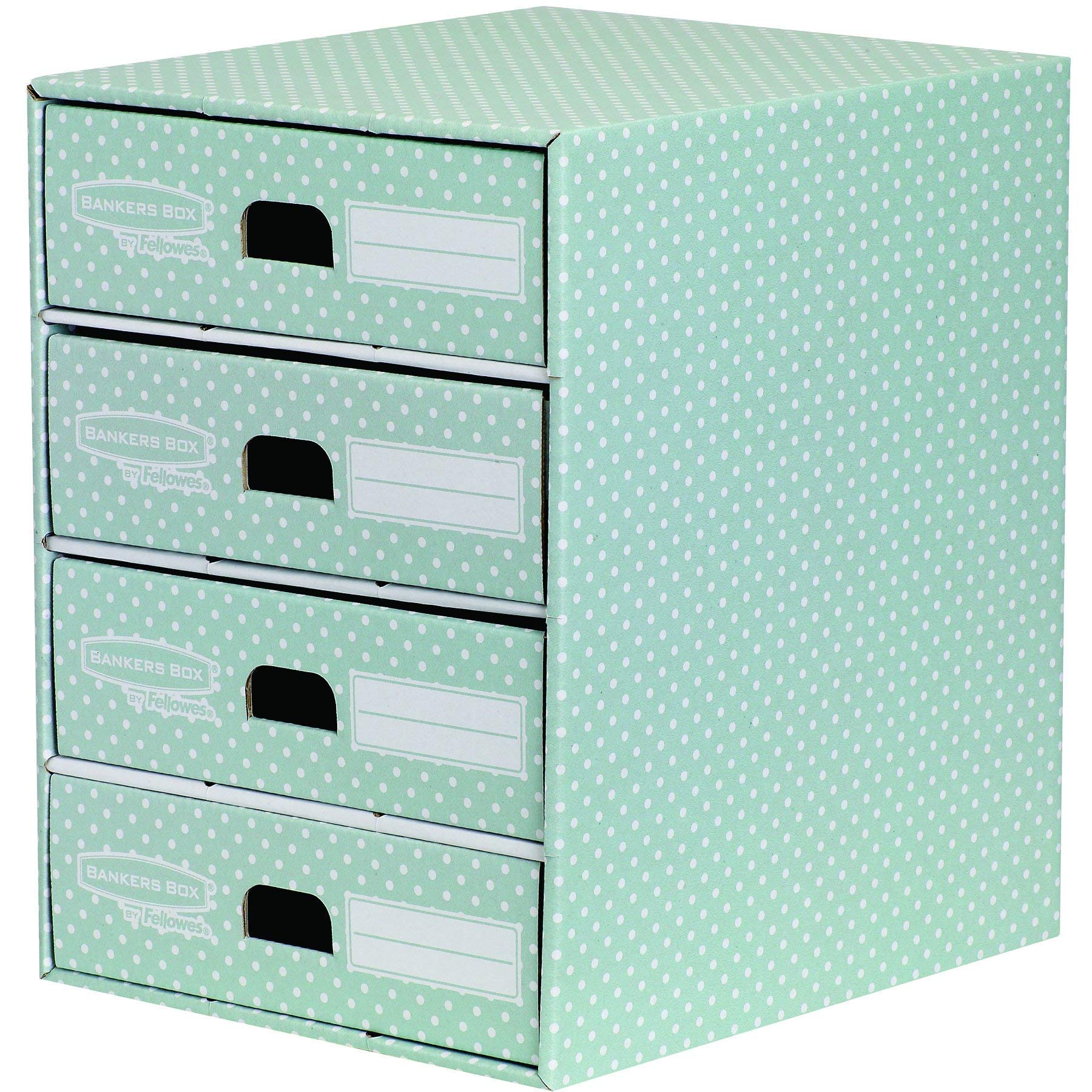 bankers-box-style-schubladenturm-4-schubladen-gr-n-wei image 1