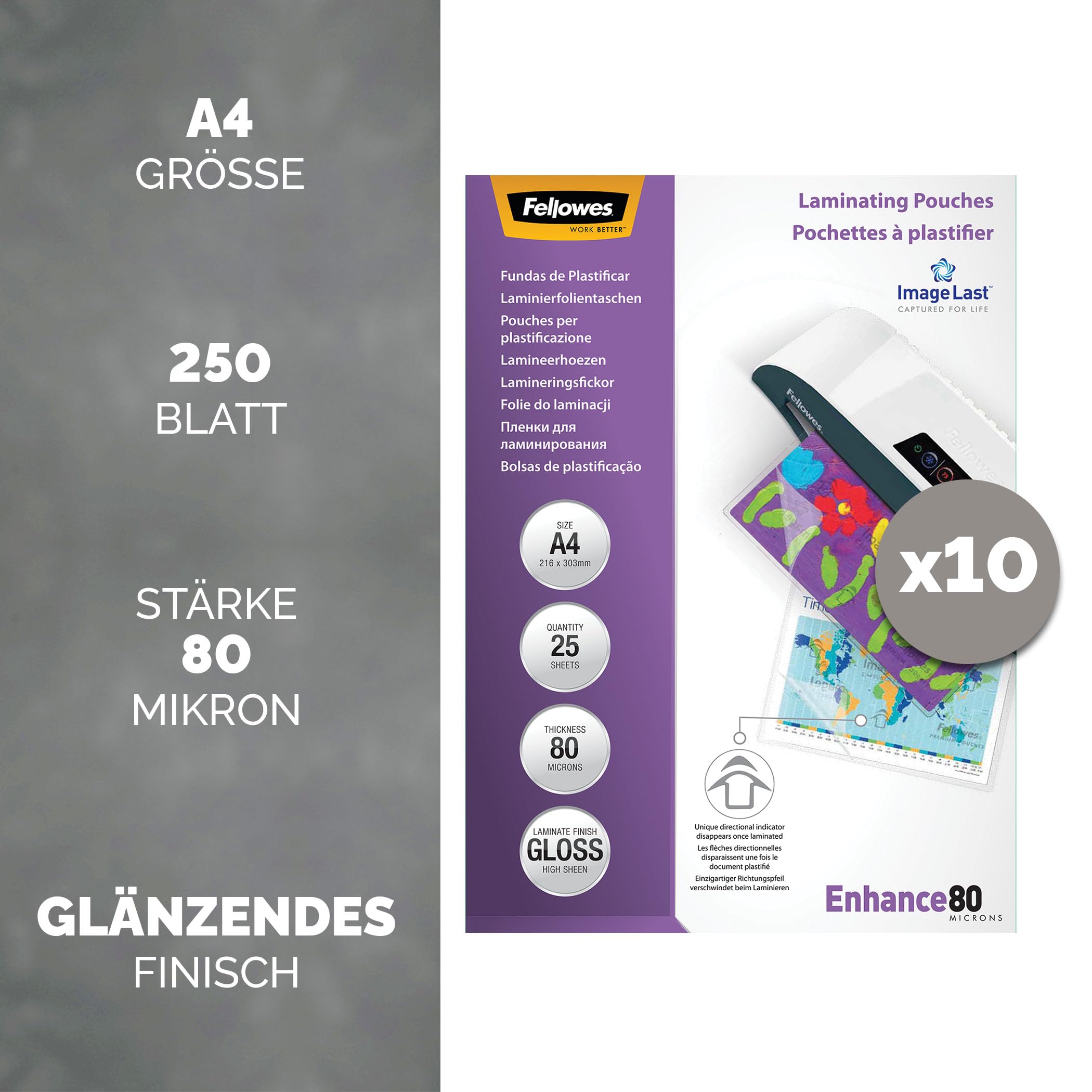 fellowes-imagelast-laminierfolien-a4-80-mikron-250-st-gl-nzend image 2