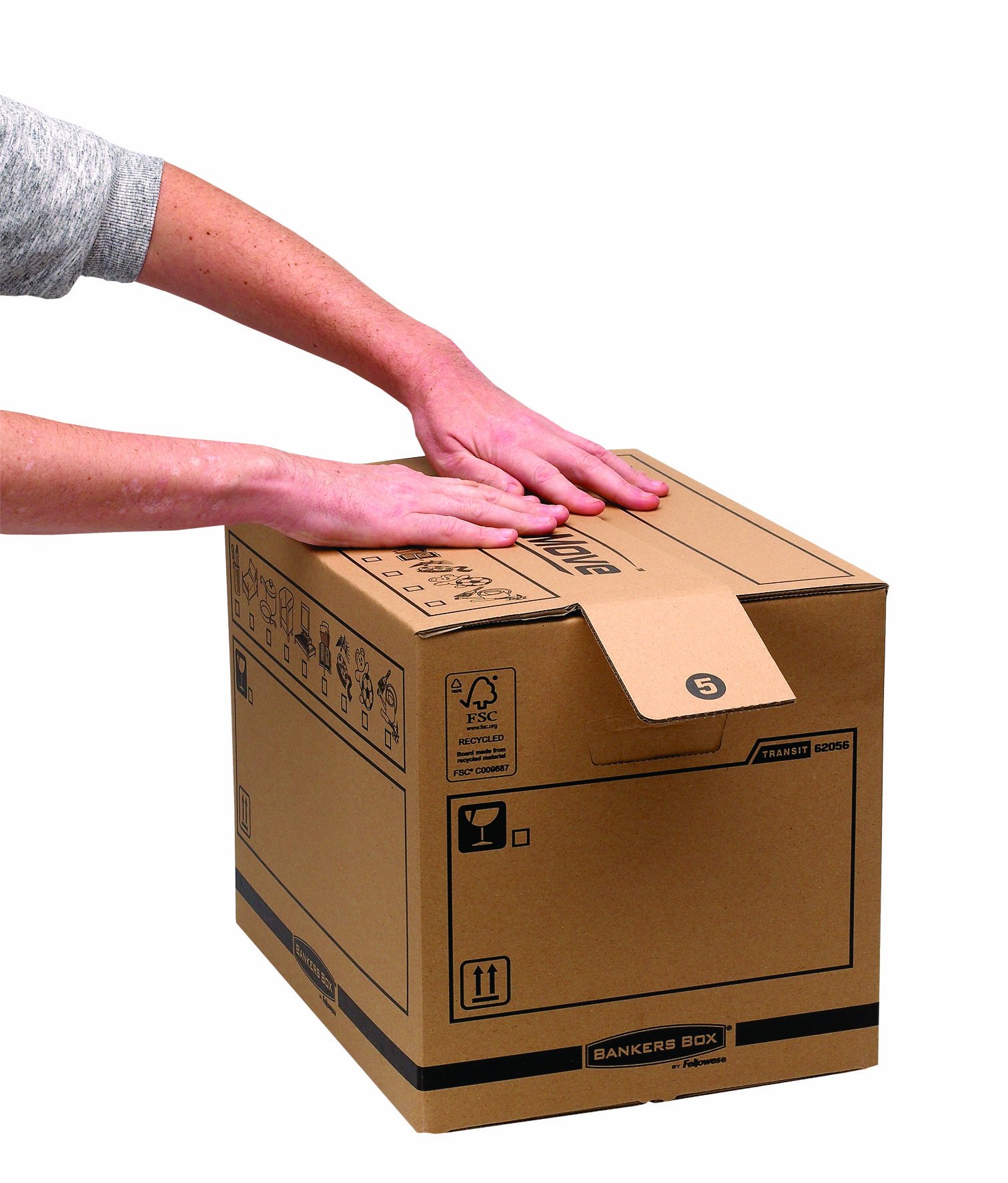 bankers-box-smoothmove-umzugskarton-104l-braun-5er-pack image 5