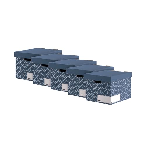 bankers-box-d-cor-archivbox-deckel-schieferblau-5-st-ck image 4