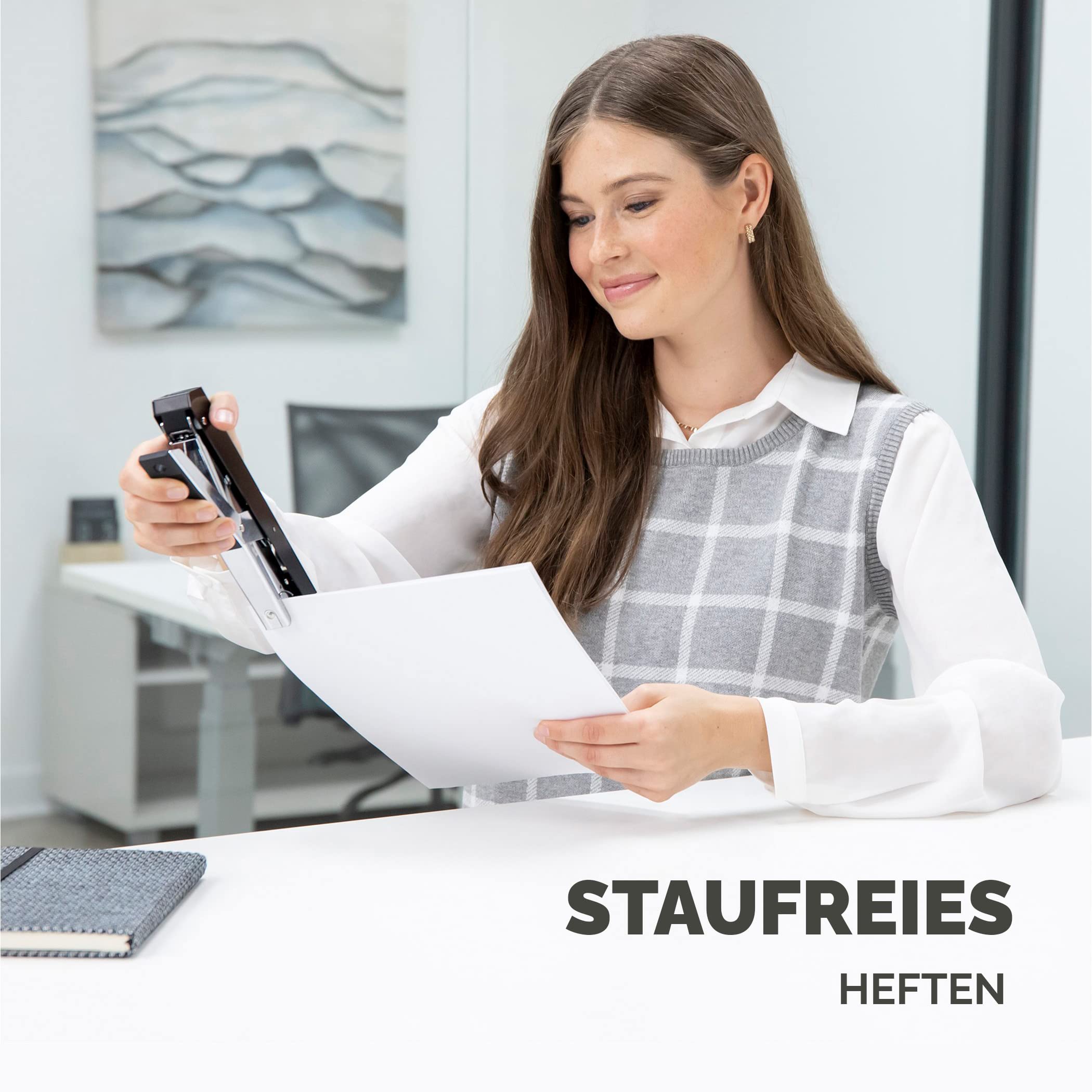fellowes-lx890-heftzange-metall-schwarz-40-blatt-easypress image 3