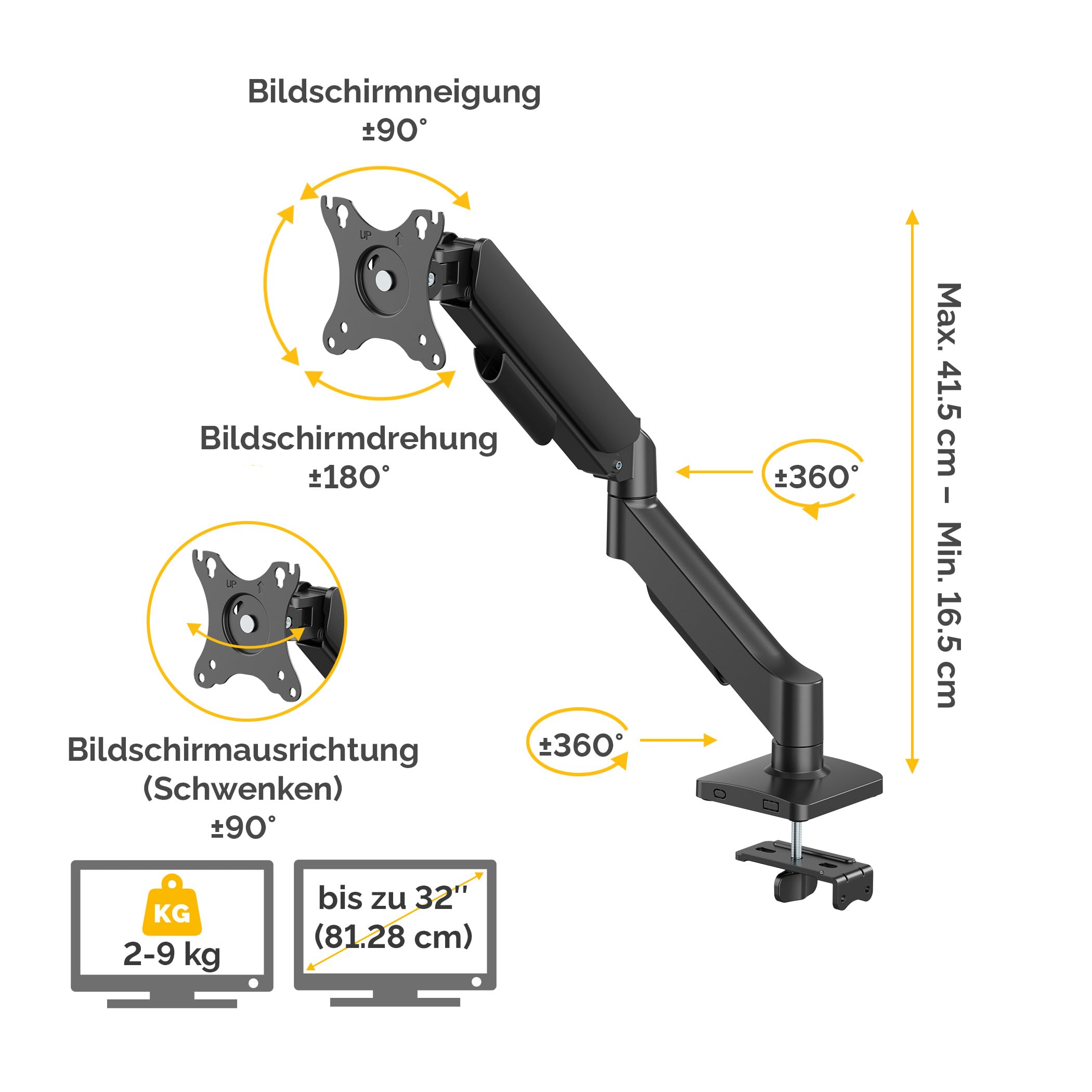 fellowes-everyday-plus-monitorarm-32-zoll-gasfeder-vesa image 3