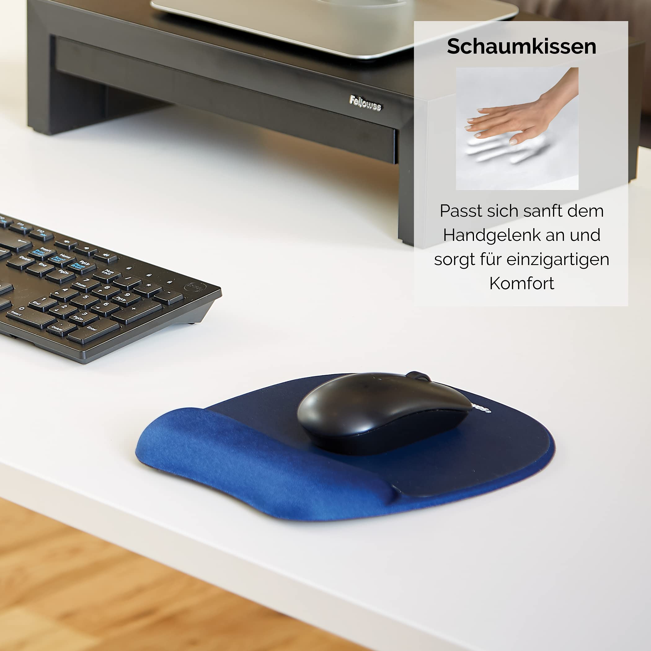 fellowes-standard-mauspad-memory-foam-handgelenkauflage-blau image 3