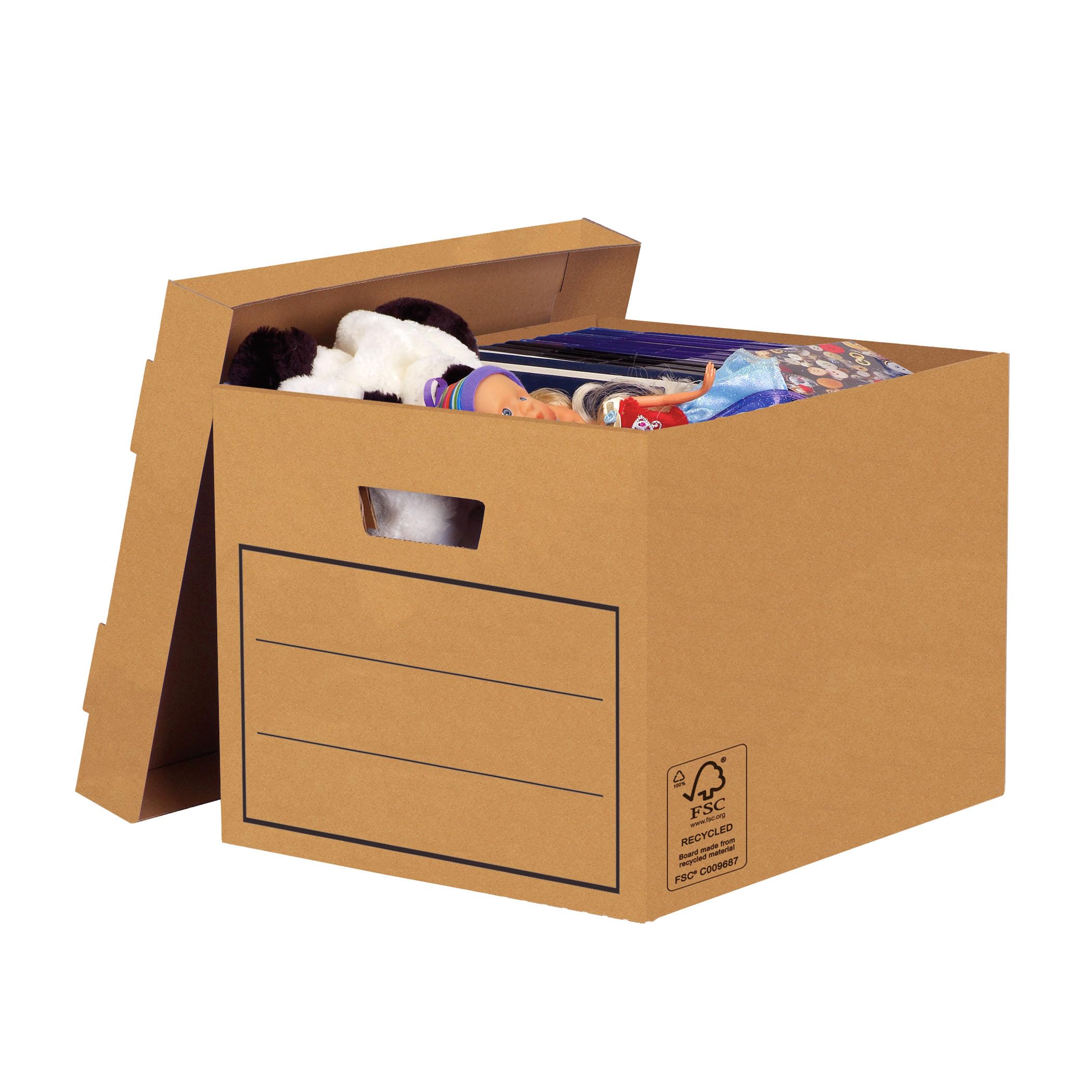 bankers-box-system-archivbox-mit-deckel-wei-10er-recycelt image 7