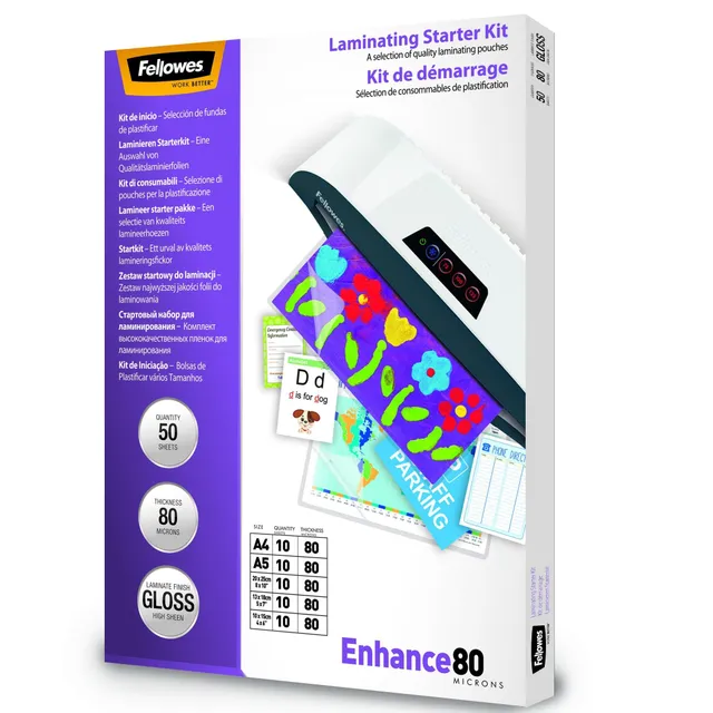 fellowes-imagelast-laminierfolien-starterset-80-mikron-50-st-ck image 1