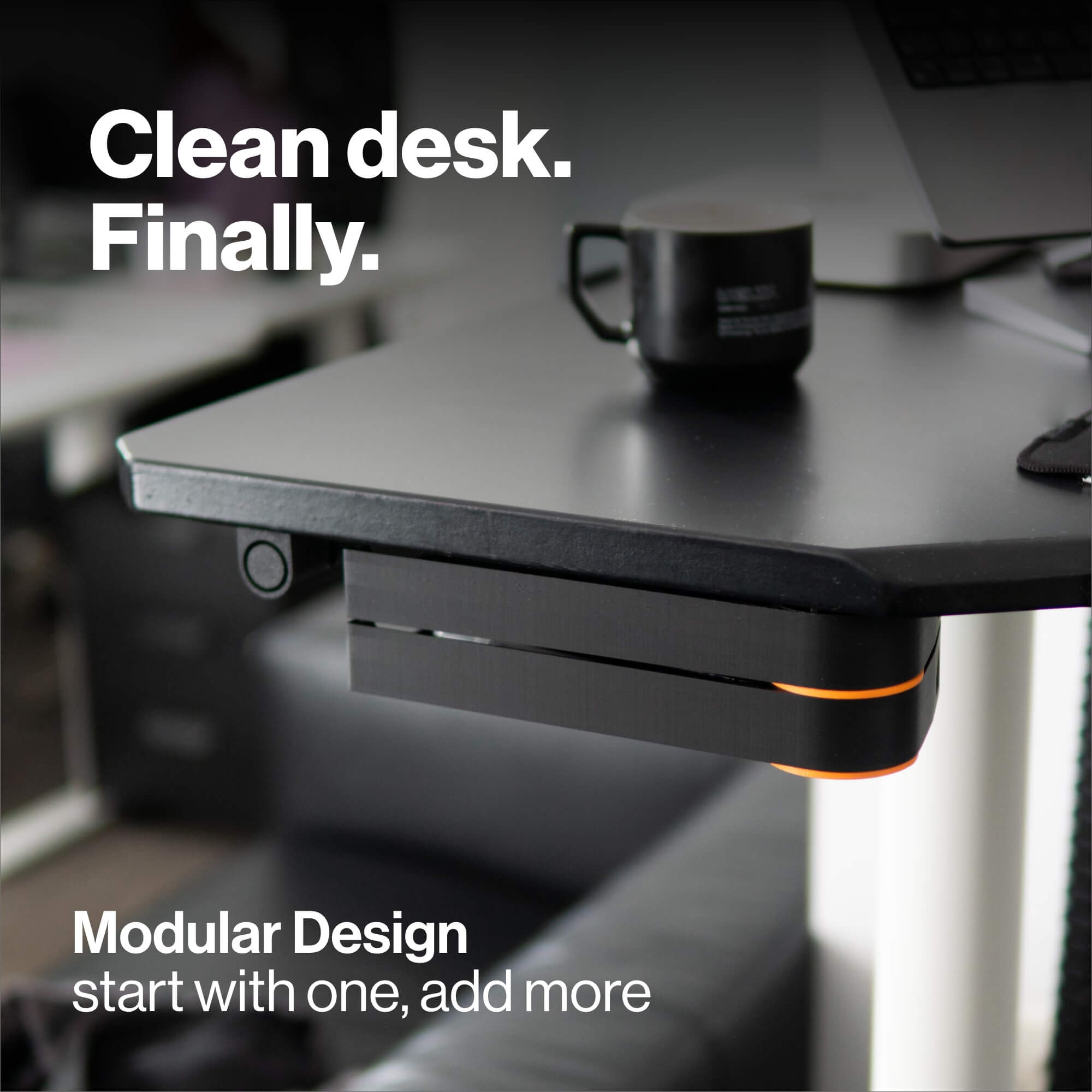 deltahub-to-do-schublade-modular-under-desk-schwarz-single image 2